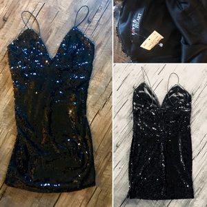 NWT Love & heart sexy black medium dress